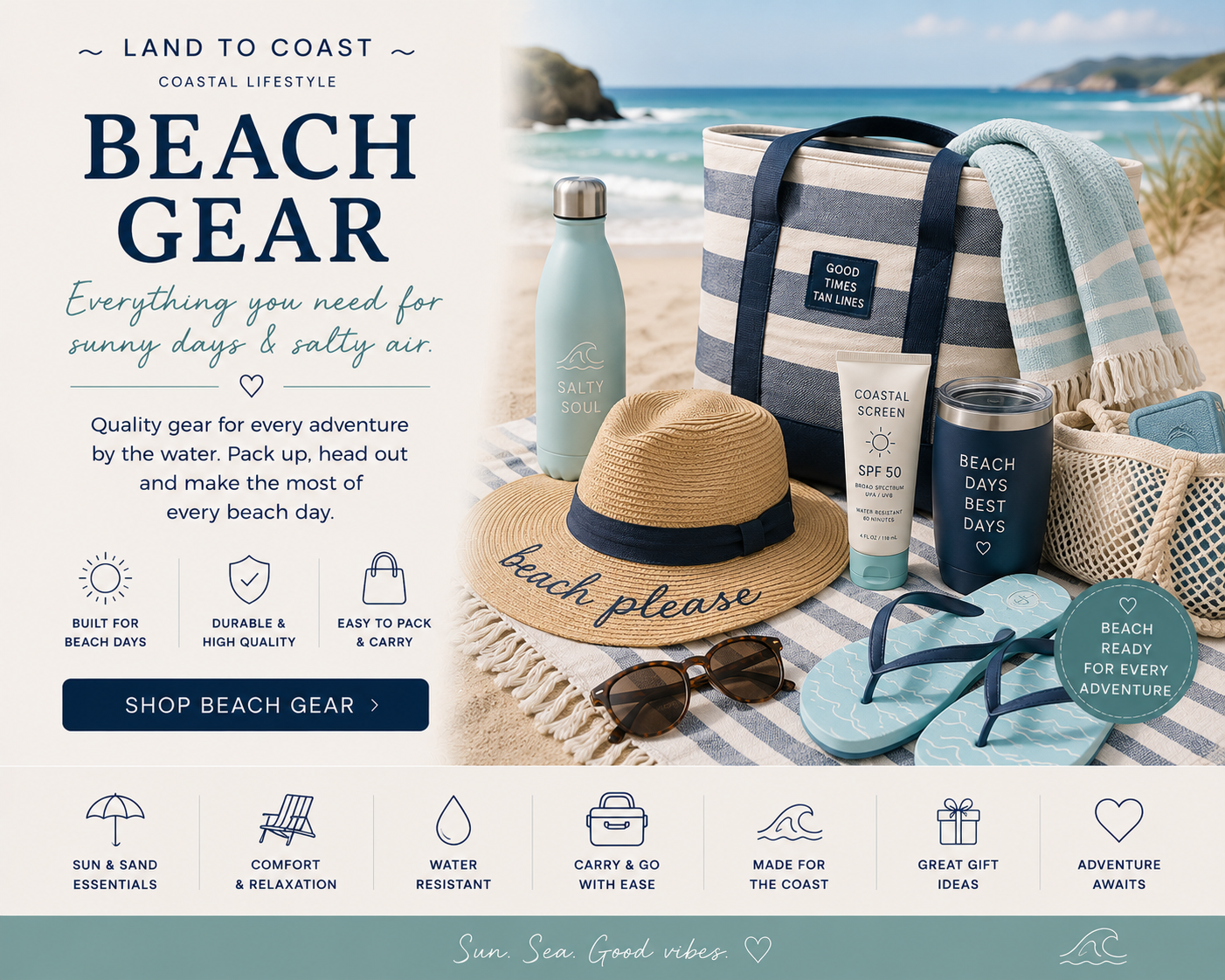 Shop our collection of beach essentials, summer accessories, and beach toys to make your beach trip unforgettable.