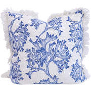 Cushion Coral Blue White Coastal Throw Cotton Pillow 50x50cm
