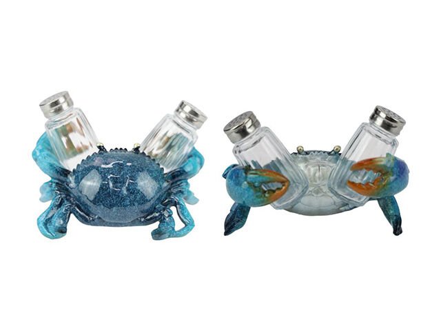 11cm Blue Crab Salt & Pepper Shaker - Land to Coast