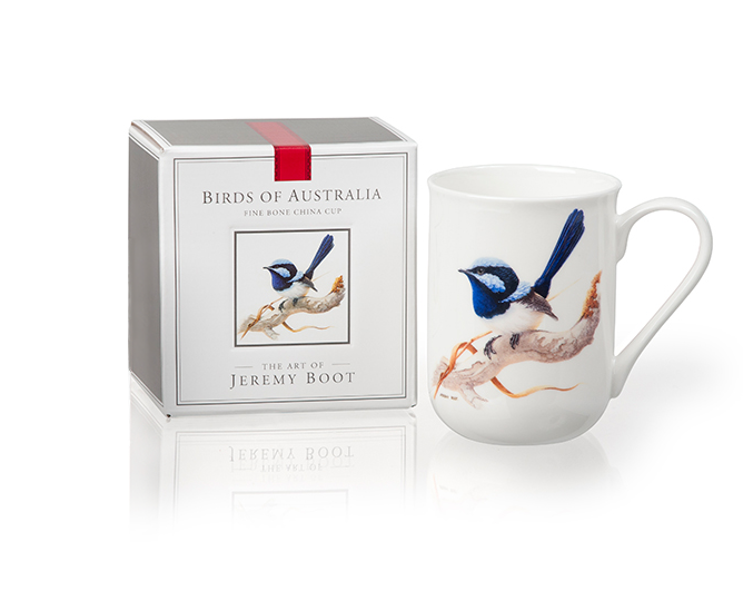 Bone China Cup - Blue Wren Australia’s finest wildlife artists Jeremy Boot