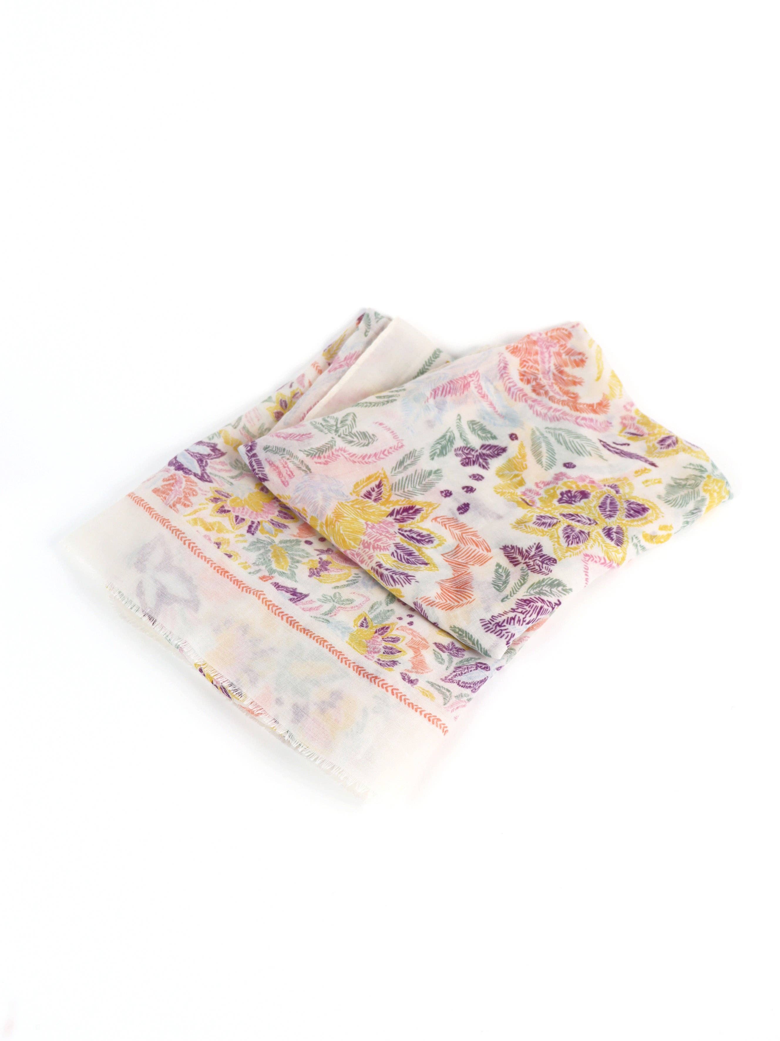 Elara Floral Print Lightweight Scarf