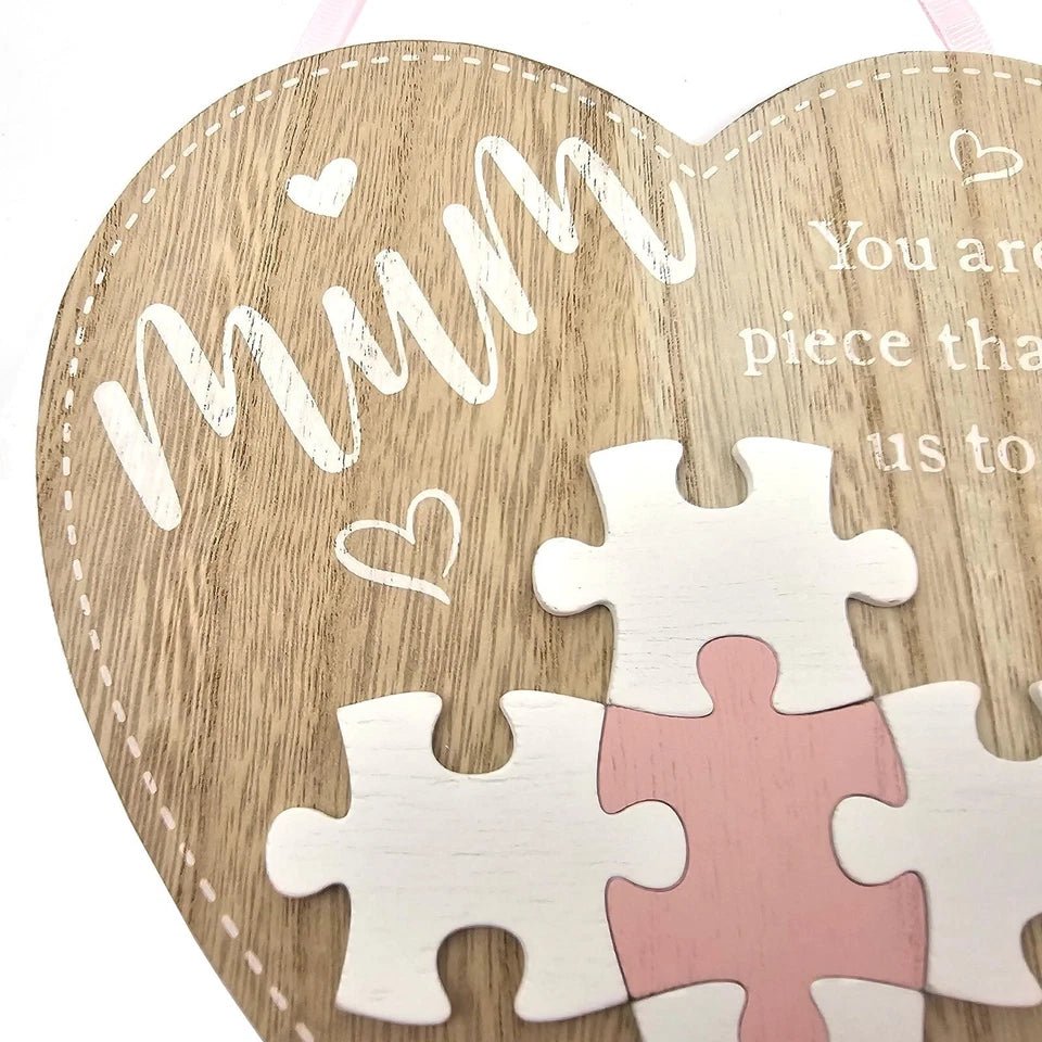 20cm Heart Shape Mum Plaque - Land to Coast