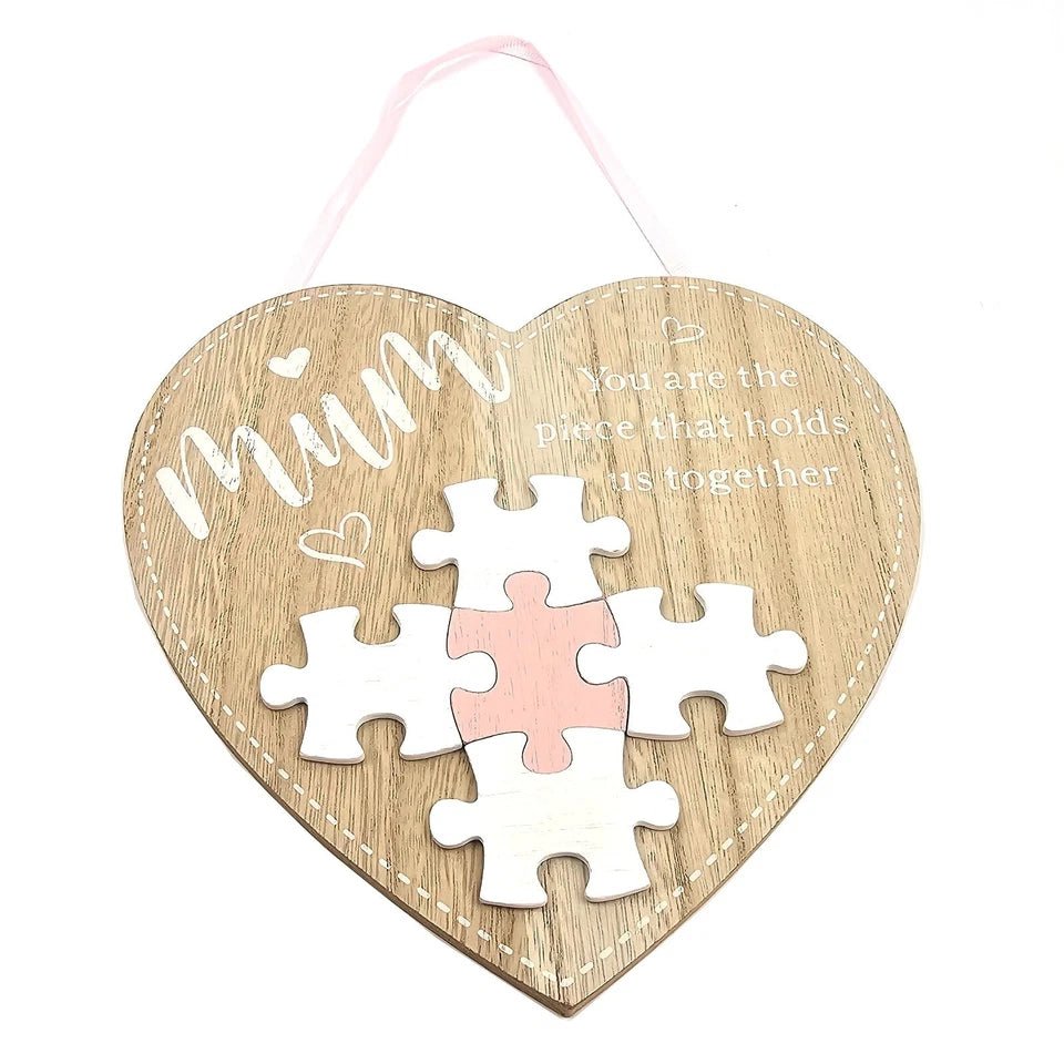 20cm Heart Shape Mum Plaque - Land to Coast
