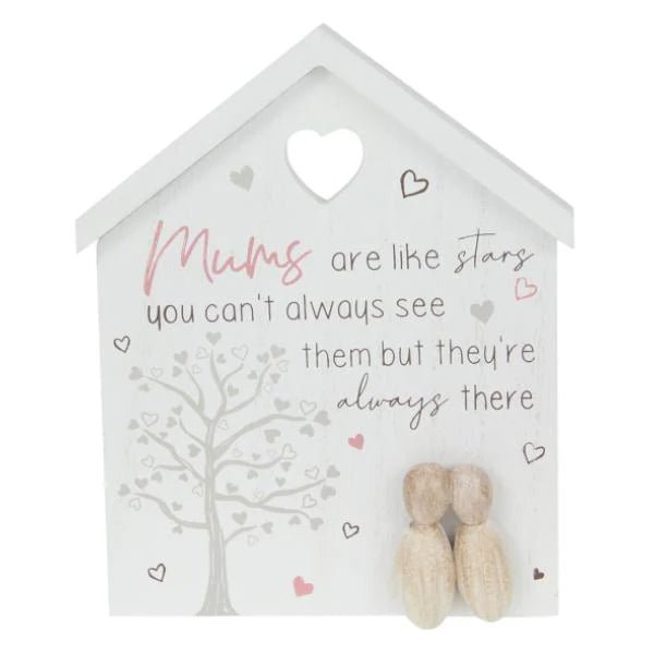 20cm House Plaque with Mum Phrase - Land to Coast