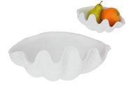 22cm White Beach Clam Bowl - Land to Coast