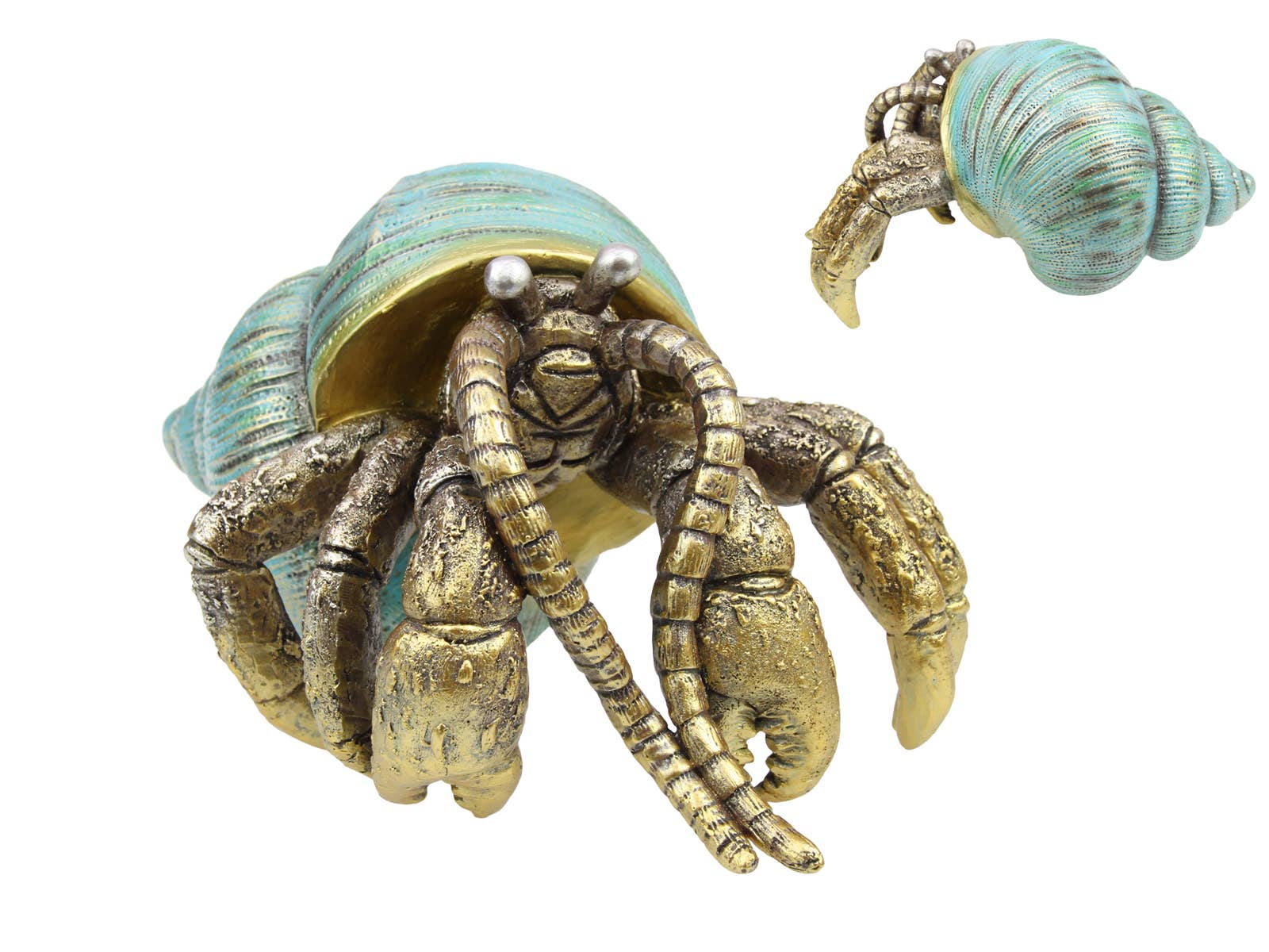 23cm Hermit Crab Gold Decor - Land to Coast