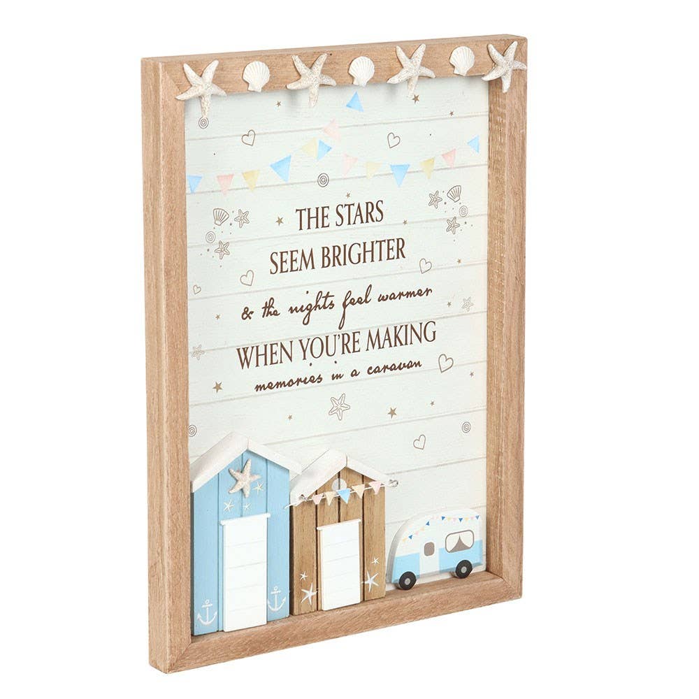 The Stars Seem Brighter 3D Shell Caravan Plaque caravan-themed wall plaque Gift