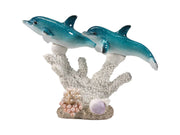 24cm Twin Dolphins on Coral - Land to Coast