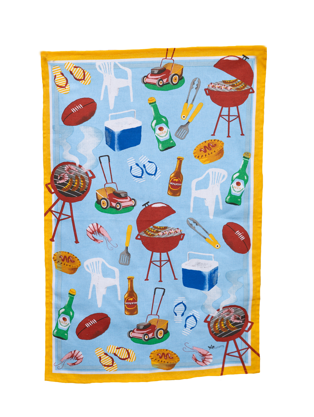 Tea Towel - Aussie Icons Australian-designed cotton tea towels printed on 100% cotton