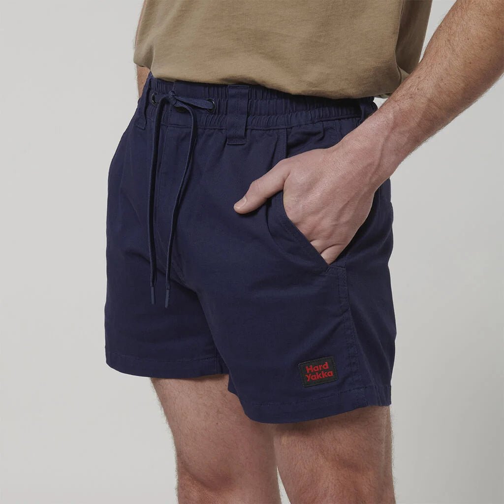 3056 ToughMaxx Work Short Navy Elastic Waist Utility Pockets Navy Y05164 - Land to Coast
