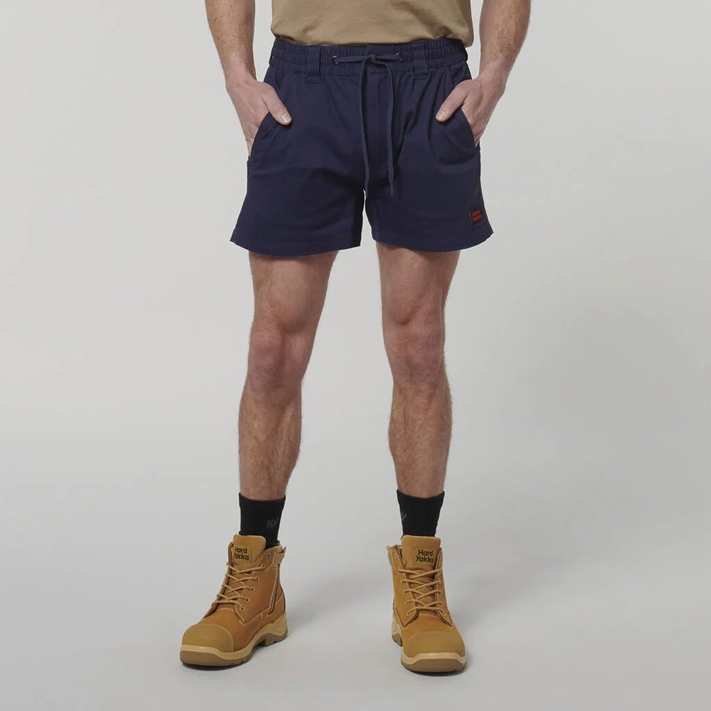 3056 ToughMaxx Work Short Navy Elastic Waist Utility Pockets Navy Y05164 - Land to Coast
