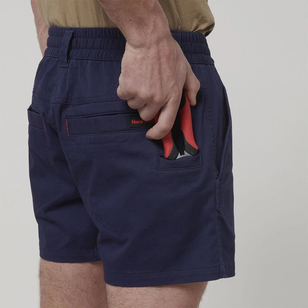 3056 ToughMaxx Work Short Navy Elastic Waist Utility Pockets Navy Y05164 - Land to Coast