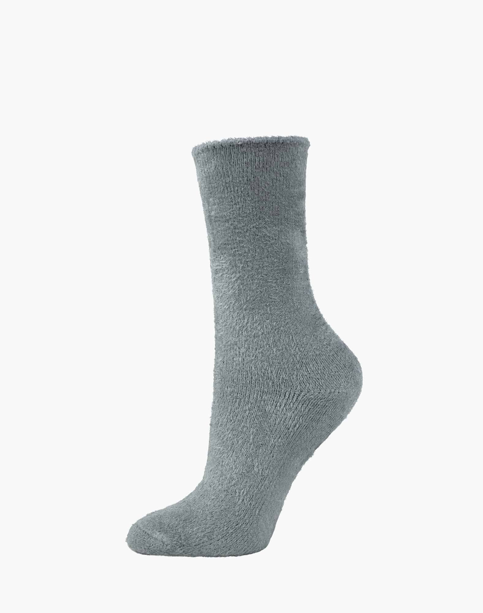 WOMENS Fun Socks Pink Mint Stripe SUPER SOFT FLUFFY BAMBOO BED SOCK