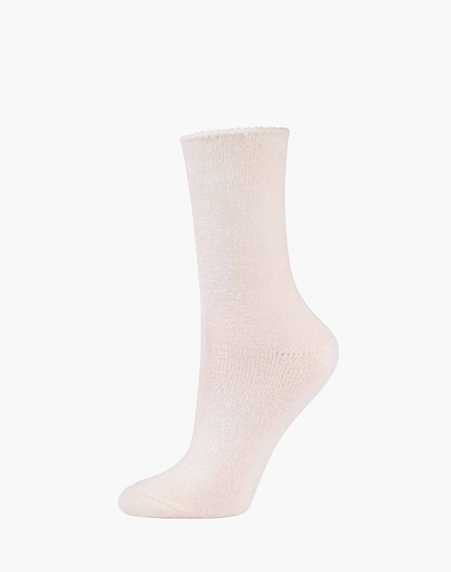 WOMENS Fun Socks Pink Mint Stripe SUPER SOFT FLUFFY BAMBOO BED SOCK