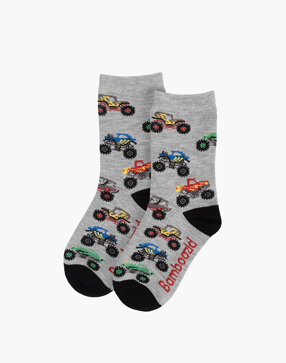 KIDS Fun Socks Grey Blue Red  LITTLE MONSTERS BAMBOO SOCK