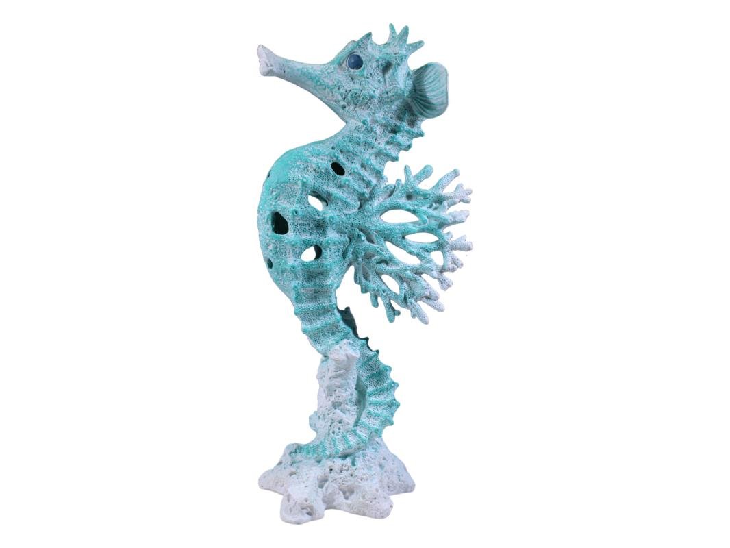 40cm Seahorse w/Aqua Coral Design - Land to Coast