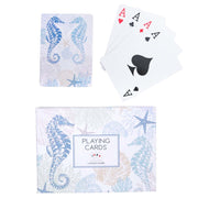 Playing Cards Seahorses Coastal Gift blue and pastel artwork