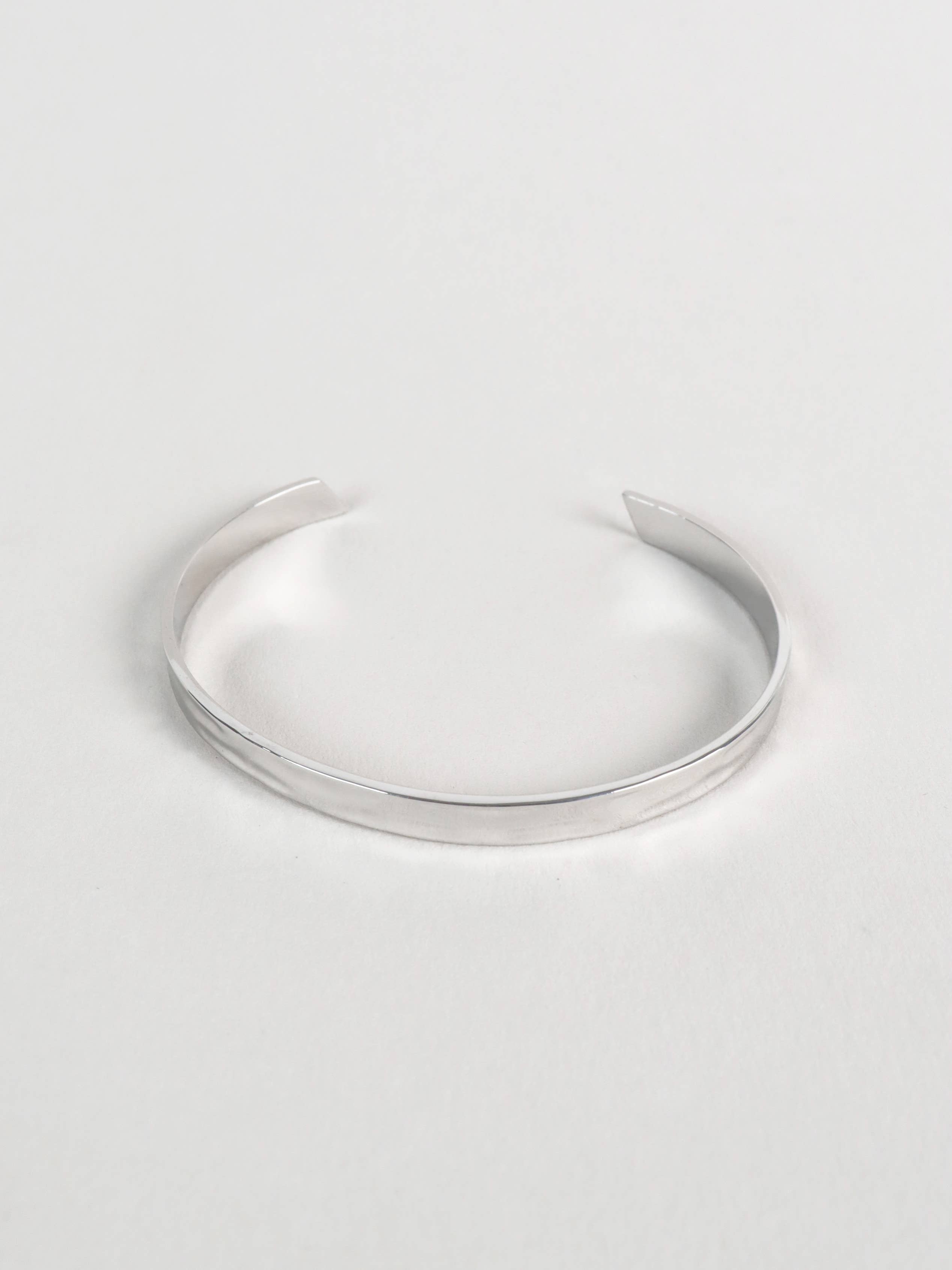 Toro Skinny Open Cuff Sterling Silver Plated Bangle