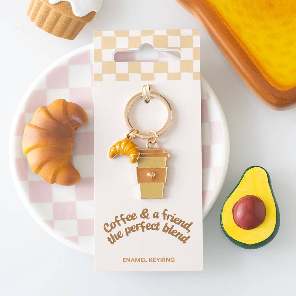 Coffee and a Friend Keyring Coffee and a friend the perfect blend Gift