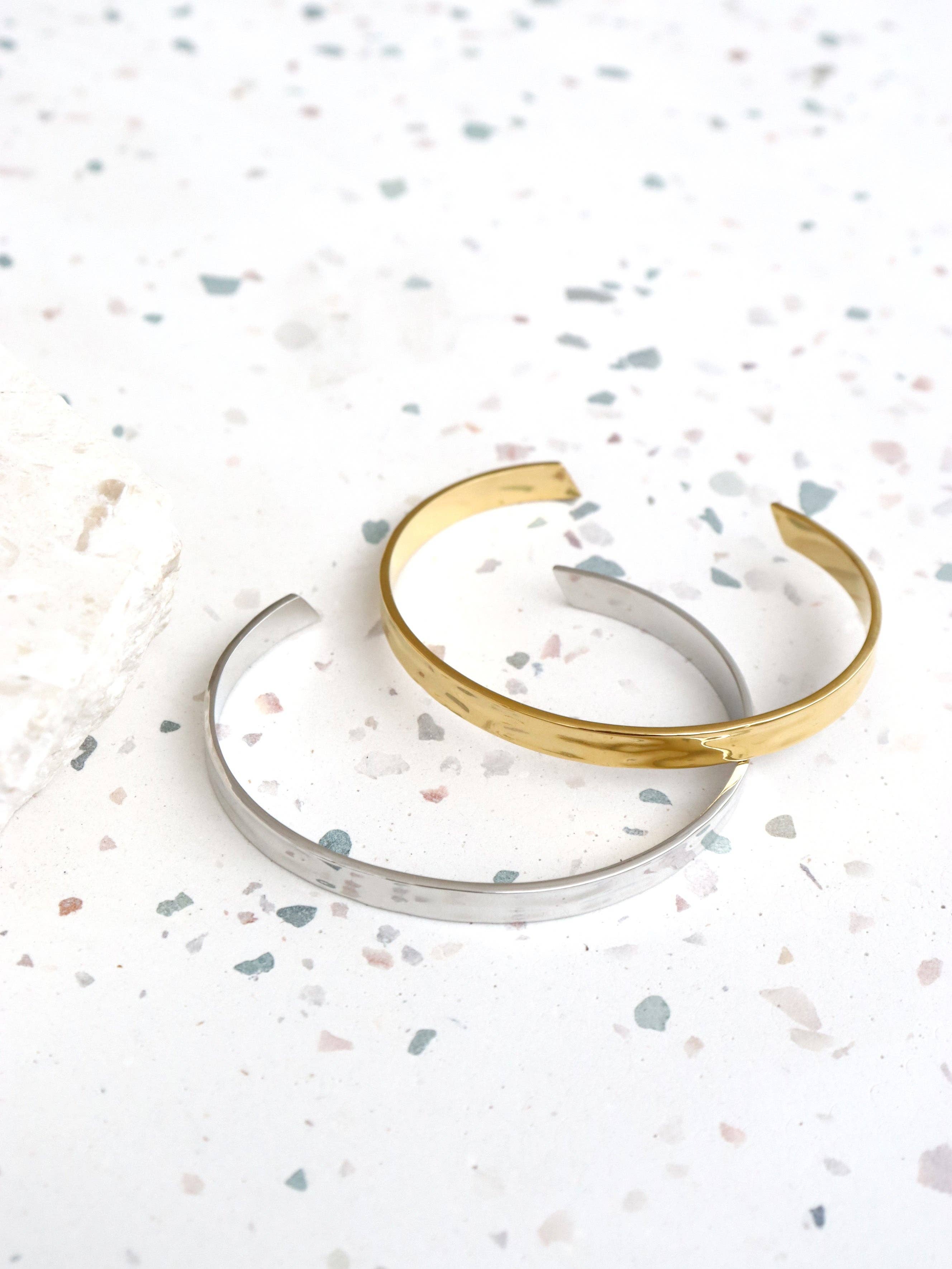 Toro Skinny Open Cuff Sterling Silver Plated Bangle
