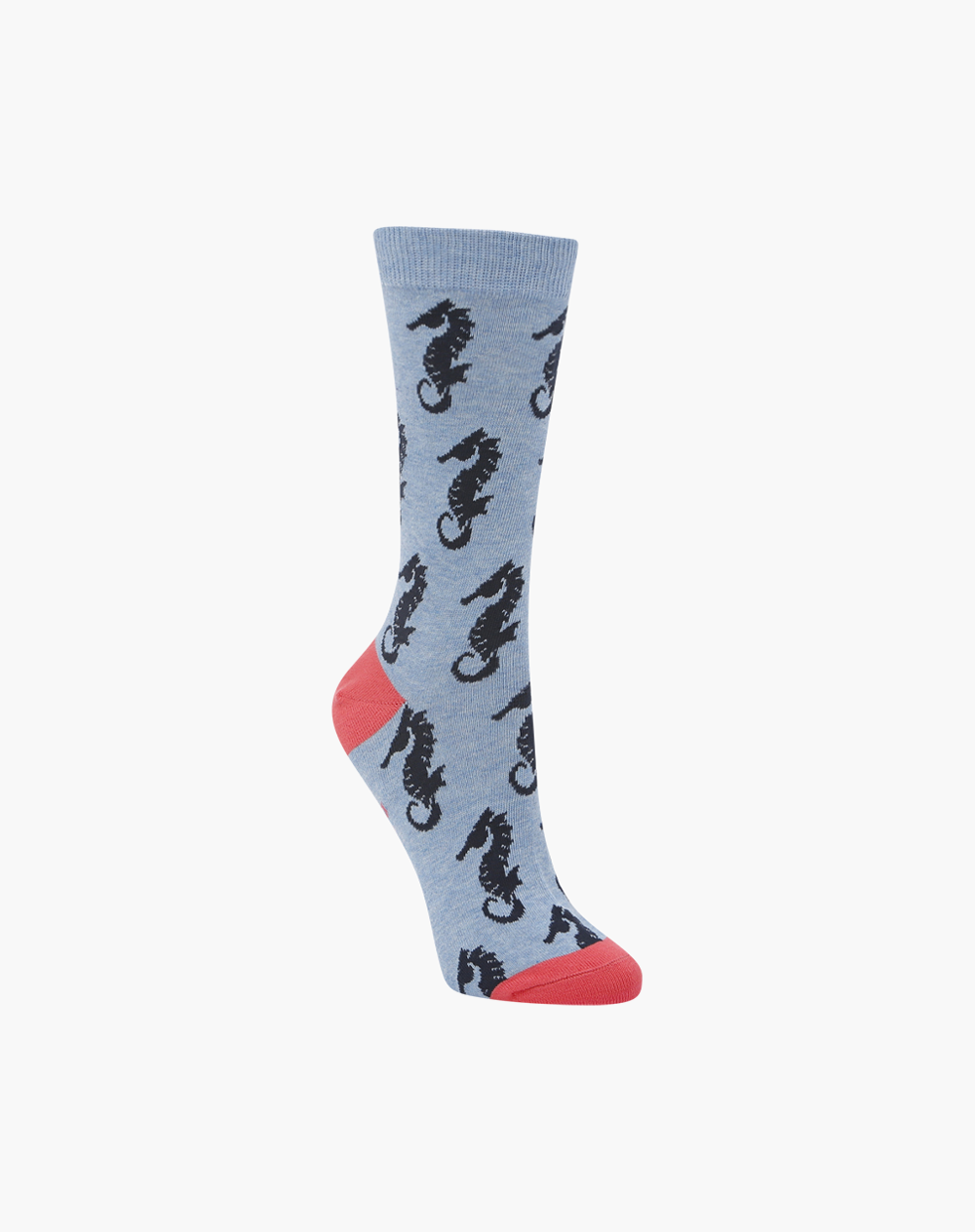 WOMENS Fun Socks Navy Blue SEAHORSE BAMBOO SOCK