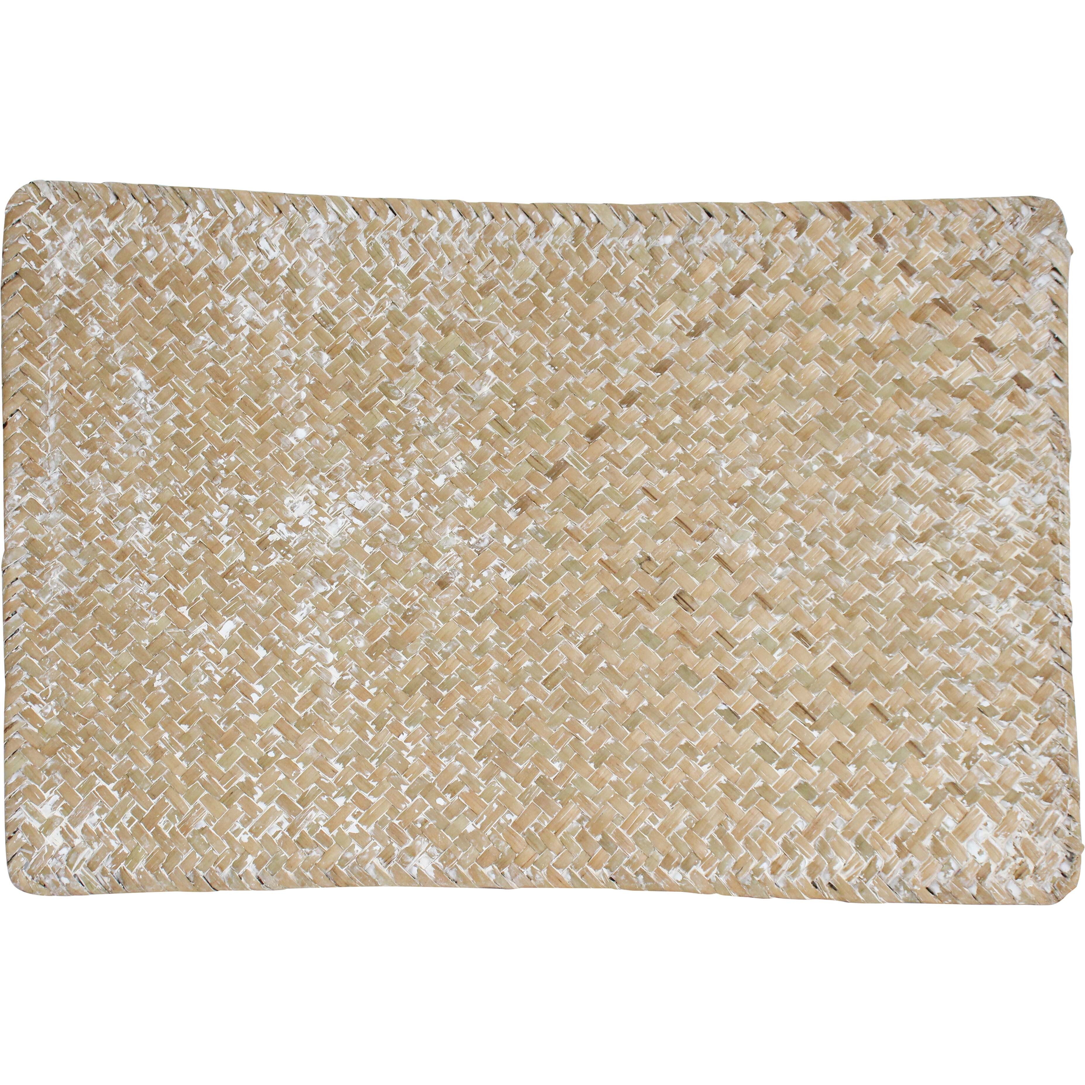 Placemat Long WeaveWash handcrafted Beach Coastal Gift natural material Woven straw 45x30cm