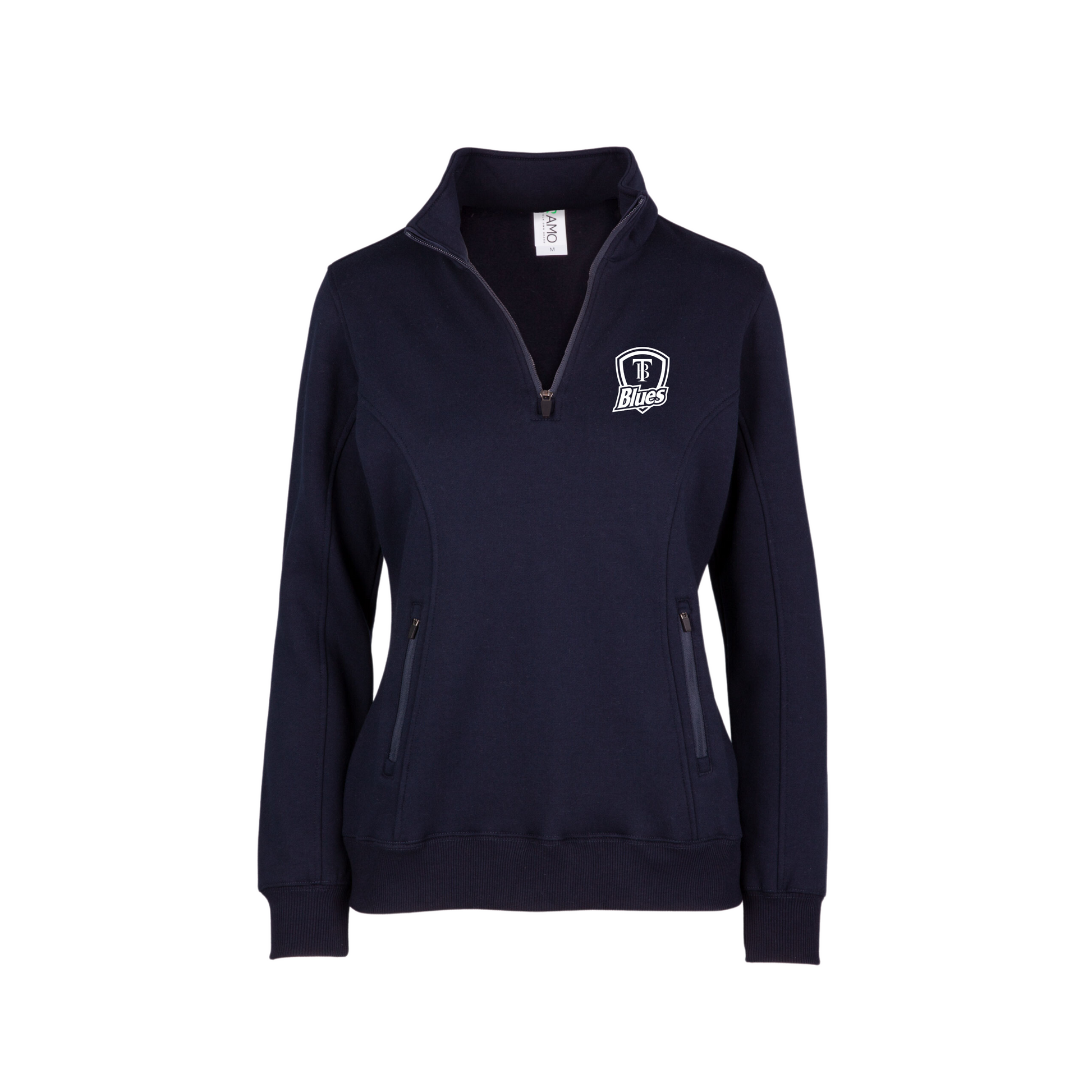 Tumby Bay Blues Ladies' Enterprise Half Zip Fleece Logo Embroidered Navy F365LD-Collins Clothing Co