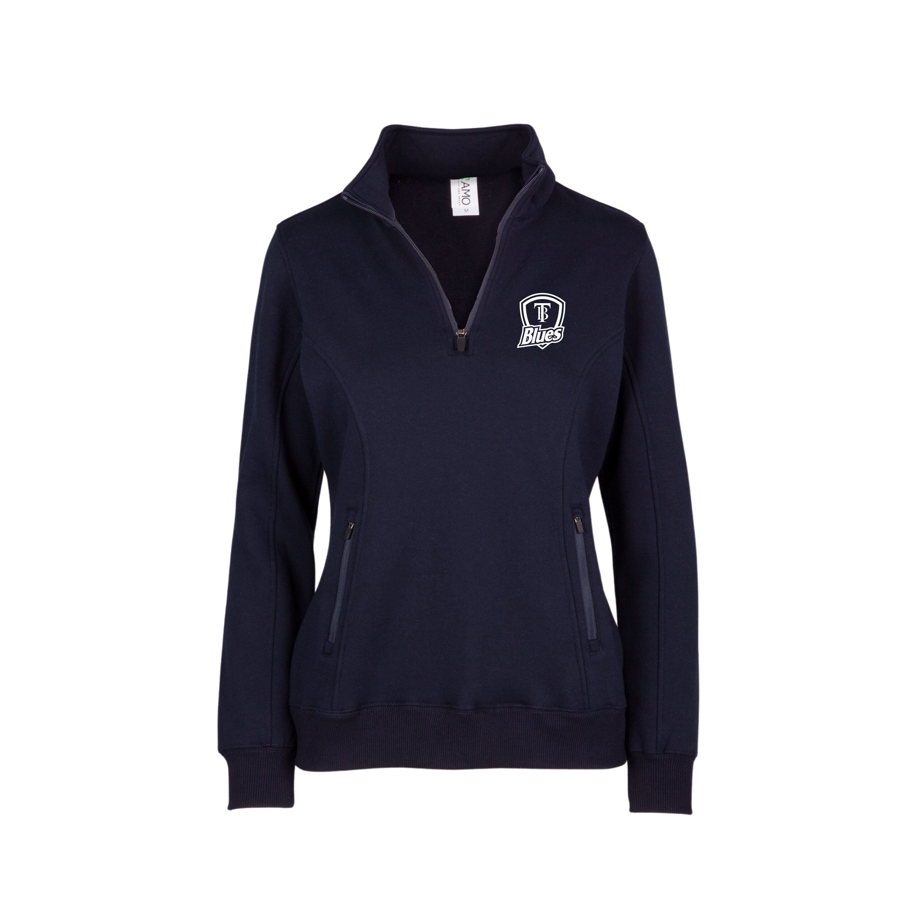 Tumby Bay Blues Ladies' Enterprise Half Zip Fleece Logo Embroidered Navy F365LD-Collins Clothing Co