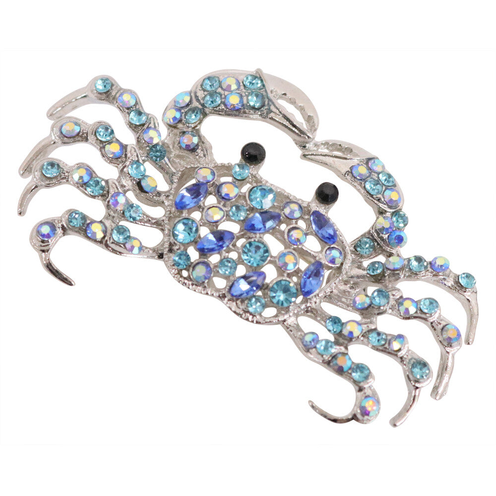 Brooch Crab Beach Blue Silver