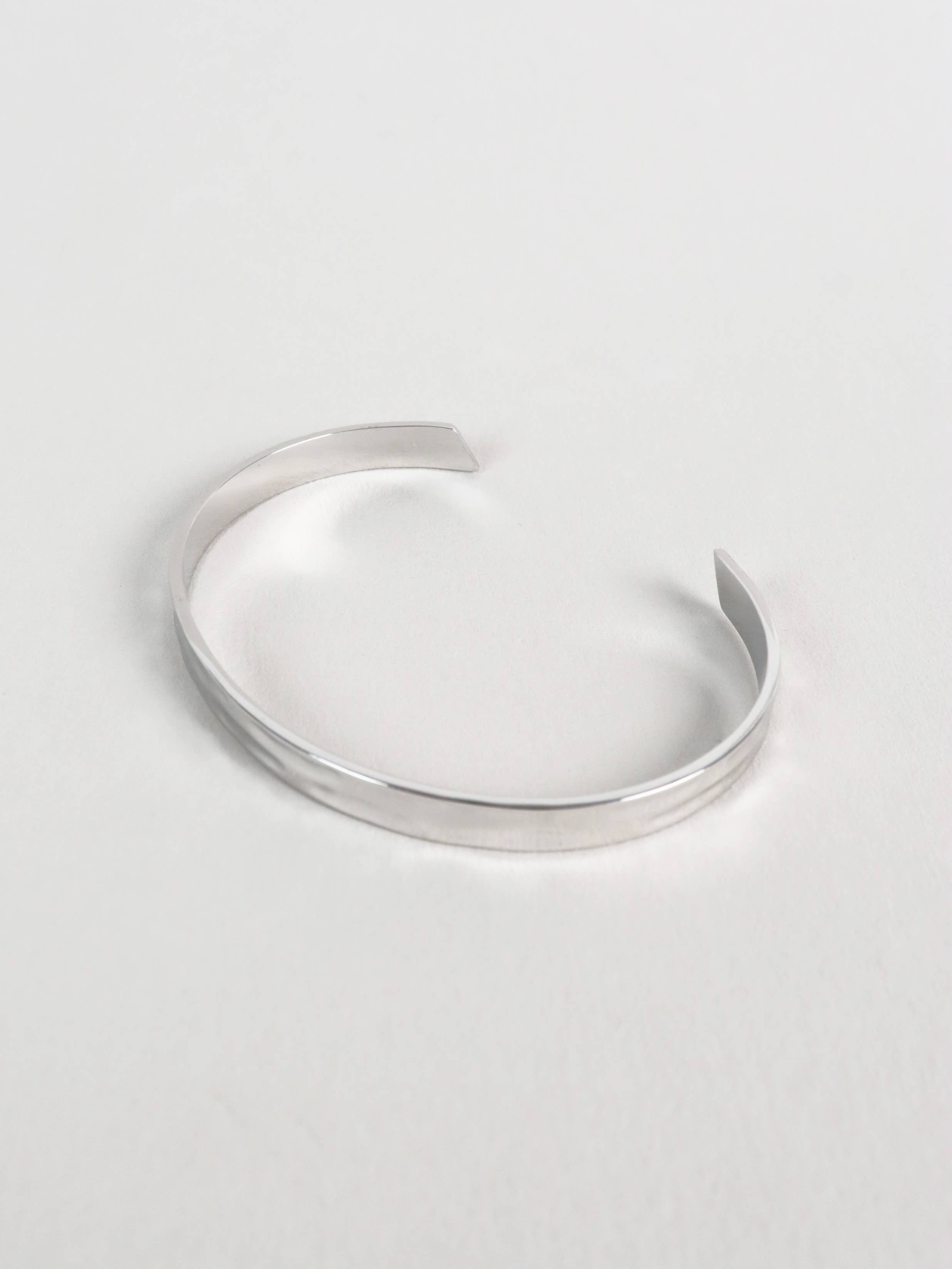 Toro Skinny Open Cuff Sterling Silver Plated Bangle