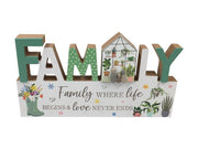 Family Wall Plaque Garden with Wording PLQGAFAM