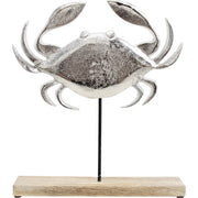 Crab Sculpture Lrg metal/wood Coastal Gift