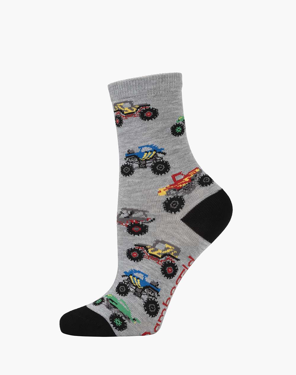 KIDS Fun Socks Grey Blue Red  LITTLE MONSTERS BAMBOO SOCK