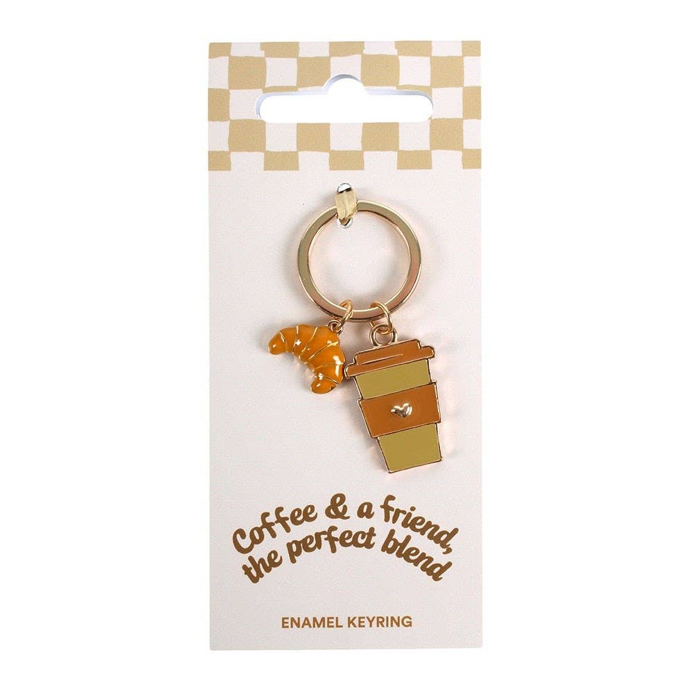 Coffee and a Friend Keyring Coffee and a friend the perfect blend Gift