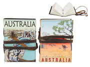 8x6" Australia Themed Leather Journal 15x11cm - Land to Coast