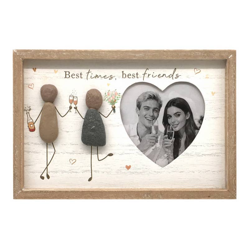 23x15cm Best Friends Frame with&nbsp; Rock People Design PLQRBFRE