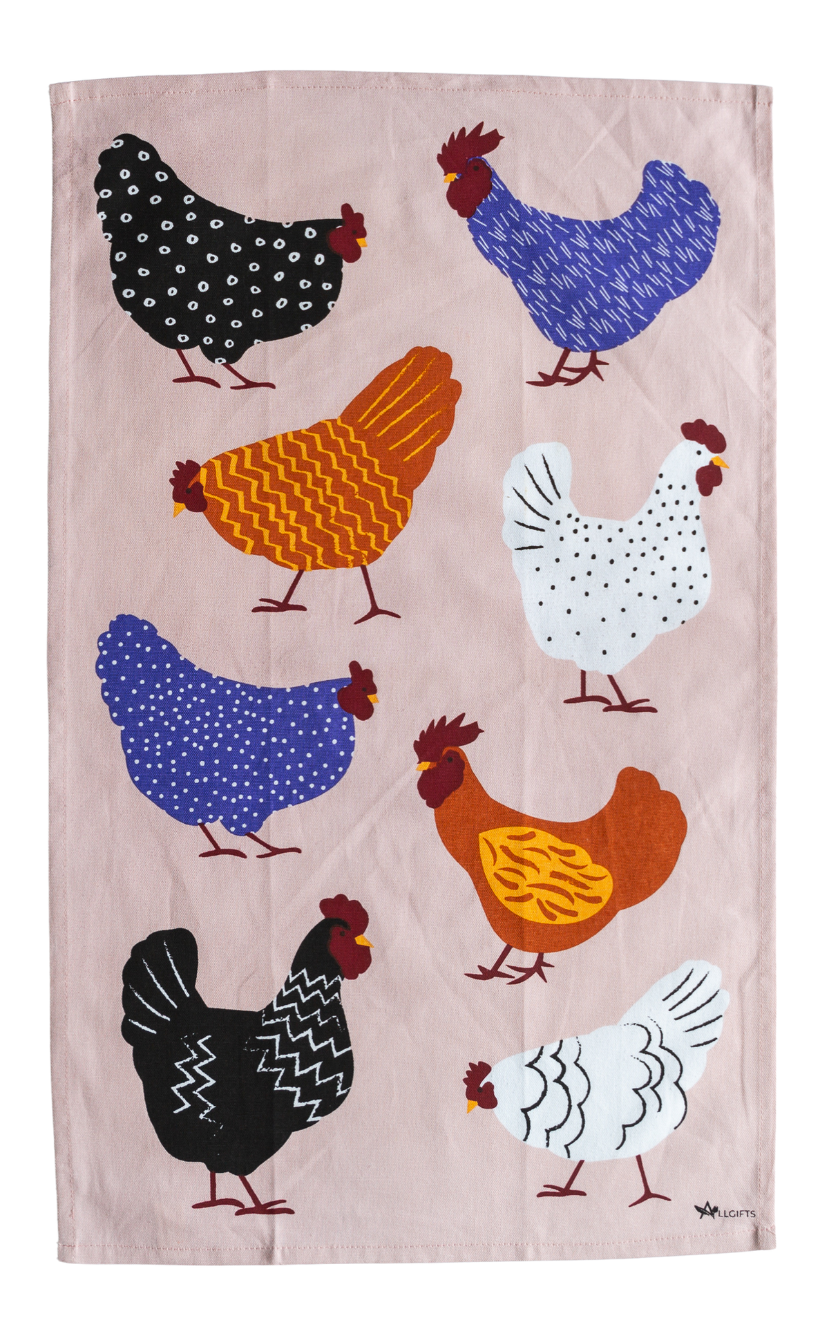 Tea Towel - Bright Hens Cotton Tea Towels * Designed in Australia * 100% Cotton * Dimensions: 74cm high x 47cm wide