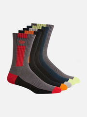 KingGee Men’s Cotton Crew Work Socks 5Pack Comfort Multi-Coloured K09035