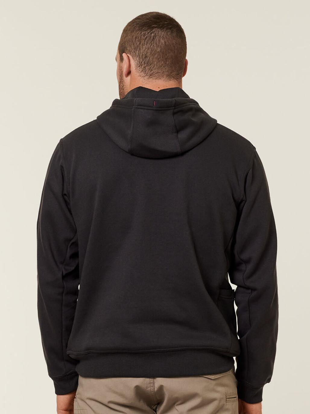 Hard Yakka Brushed Fleece Workwear Hoodie Utility Pocket Jumper CHARCOAL Y19326