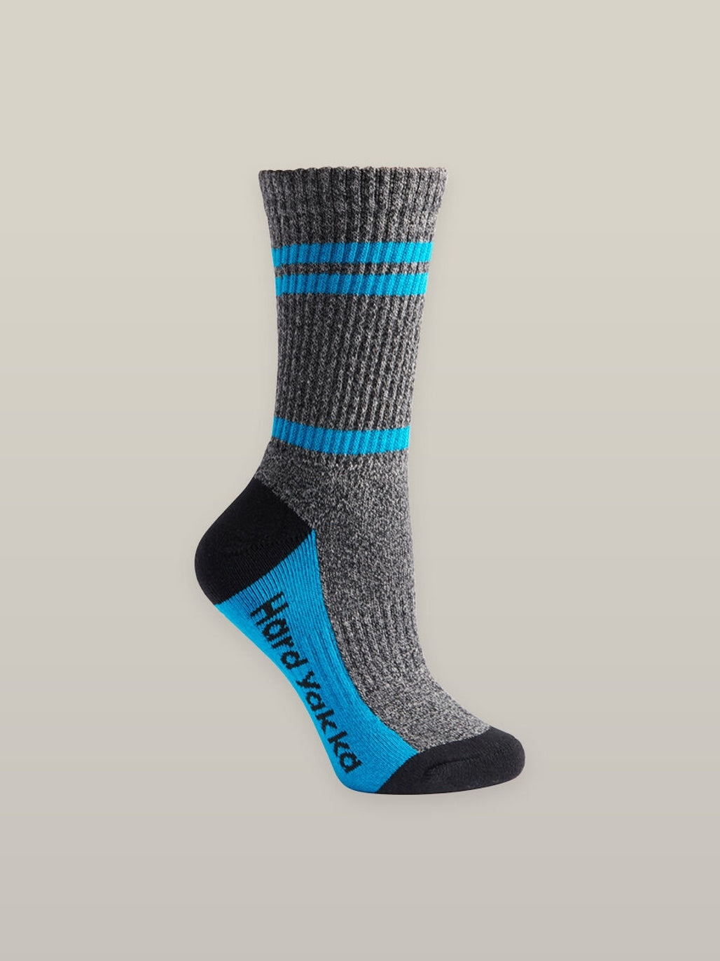 Hard Yakka Womens 3 Pack Crew Work Socks 3-8 Padded Boot Socks MLT Y20120