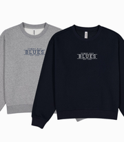 Tumby Bay Blues Mens / Unisex Everyday Crew jumper Navy, Grey Embroidered X2007M