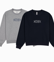 Tumby Bay Blues Womens Everyday Crew jumper Navy, Grey Embroidered X2007W