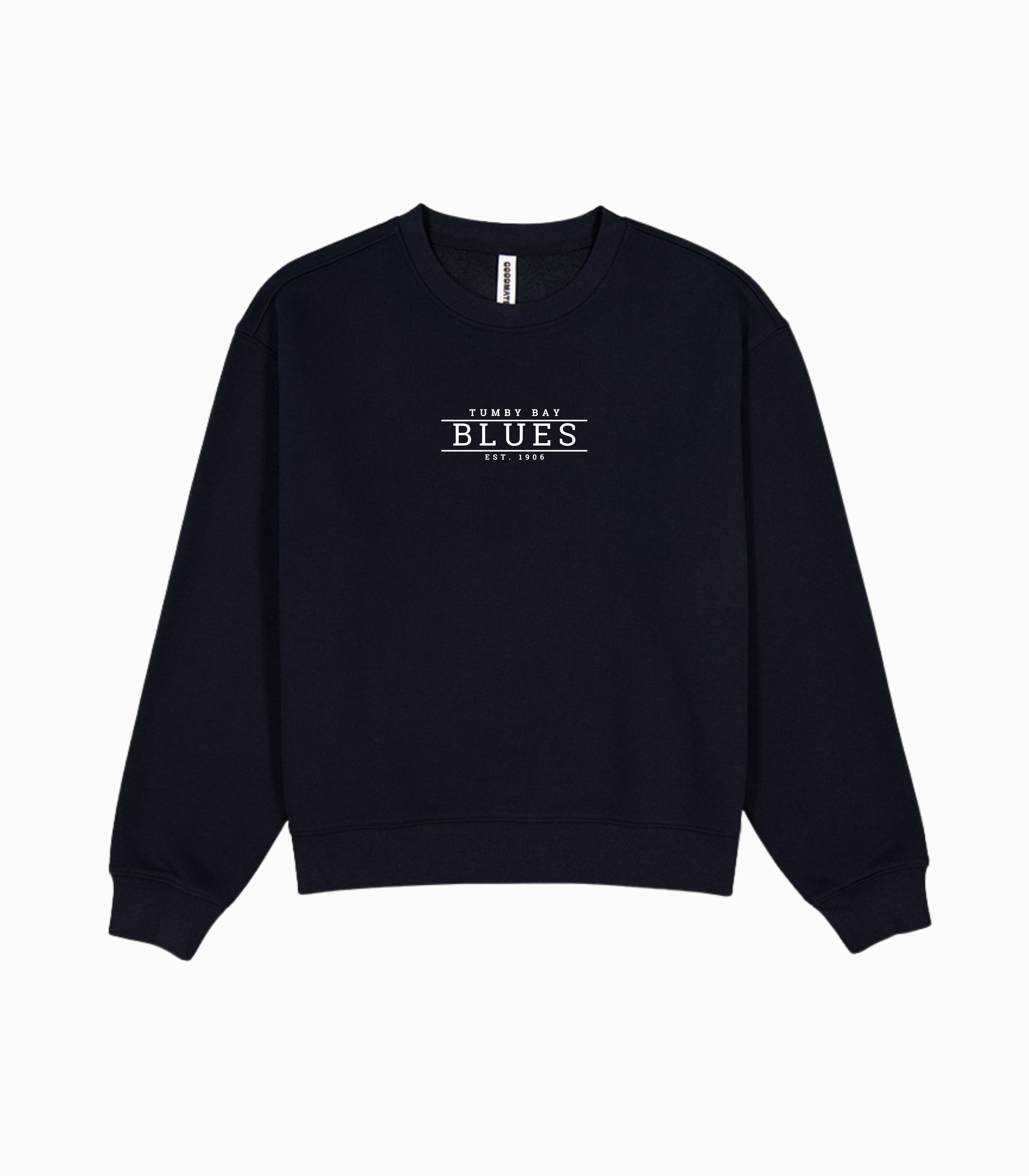 Tumby Bay Blues Mens / Unisex Everyday Crew jumper Navy, Grey Embroidered X2007M