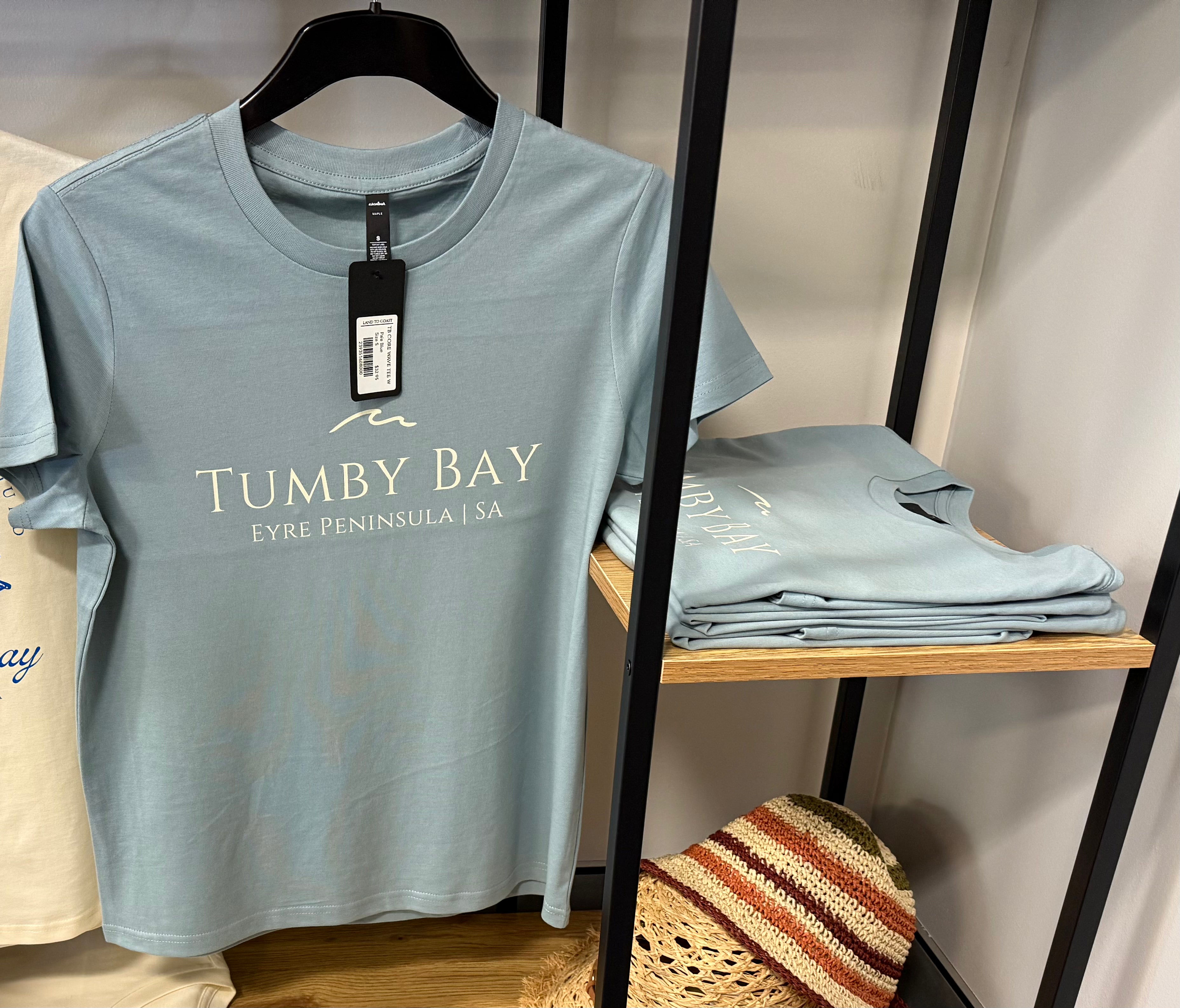 Tumby Bay Core Wave Tee Womens Pale Blue Casual Tee TBCWTW-S