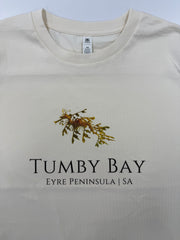 Ecru Leafy Graphic Tee for Kids Tumby Bay Casual Top