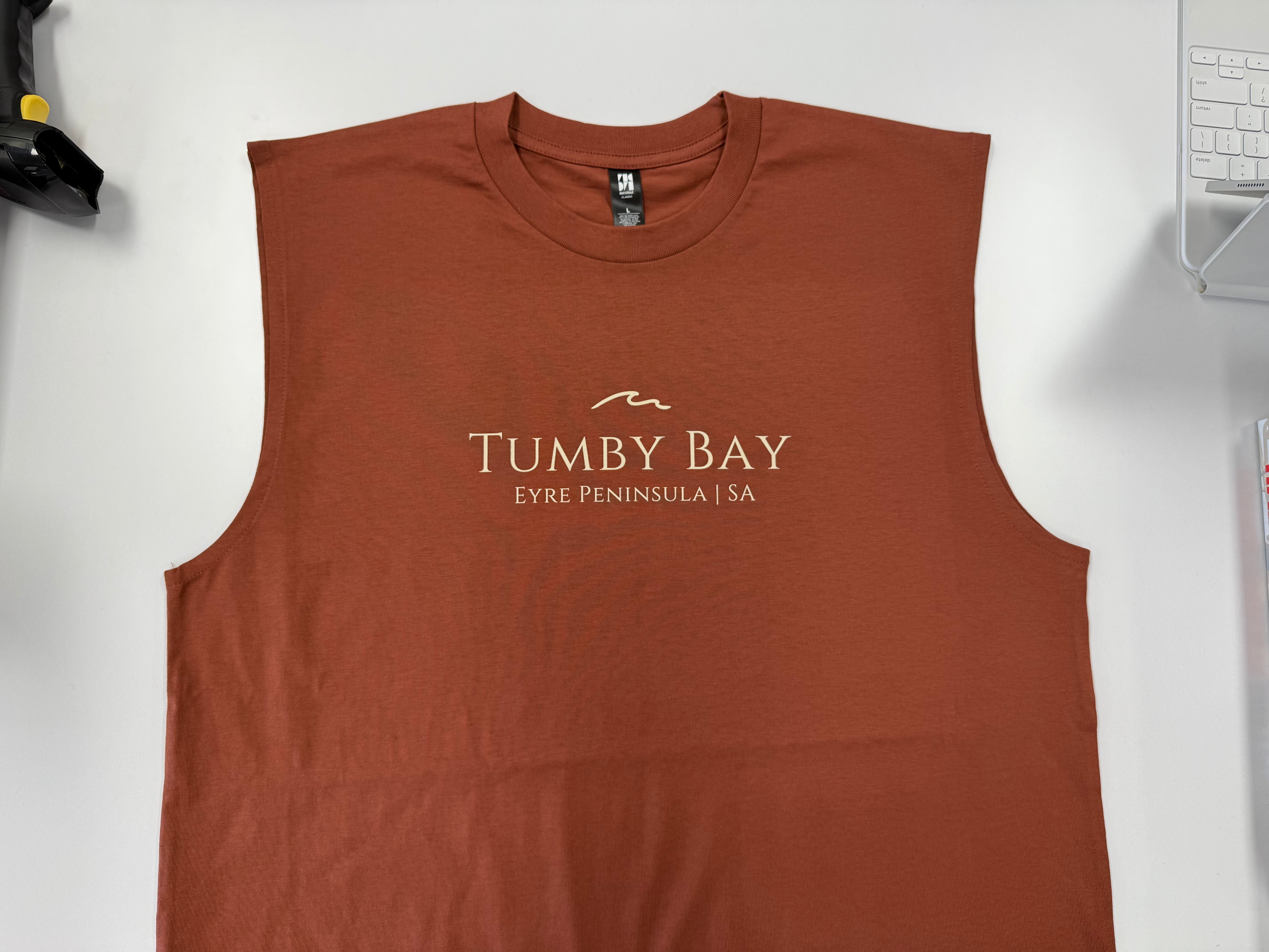 Tumby Bay Core Wave Tank Unisex Clay Comfortable Everyday Wear