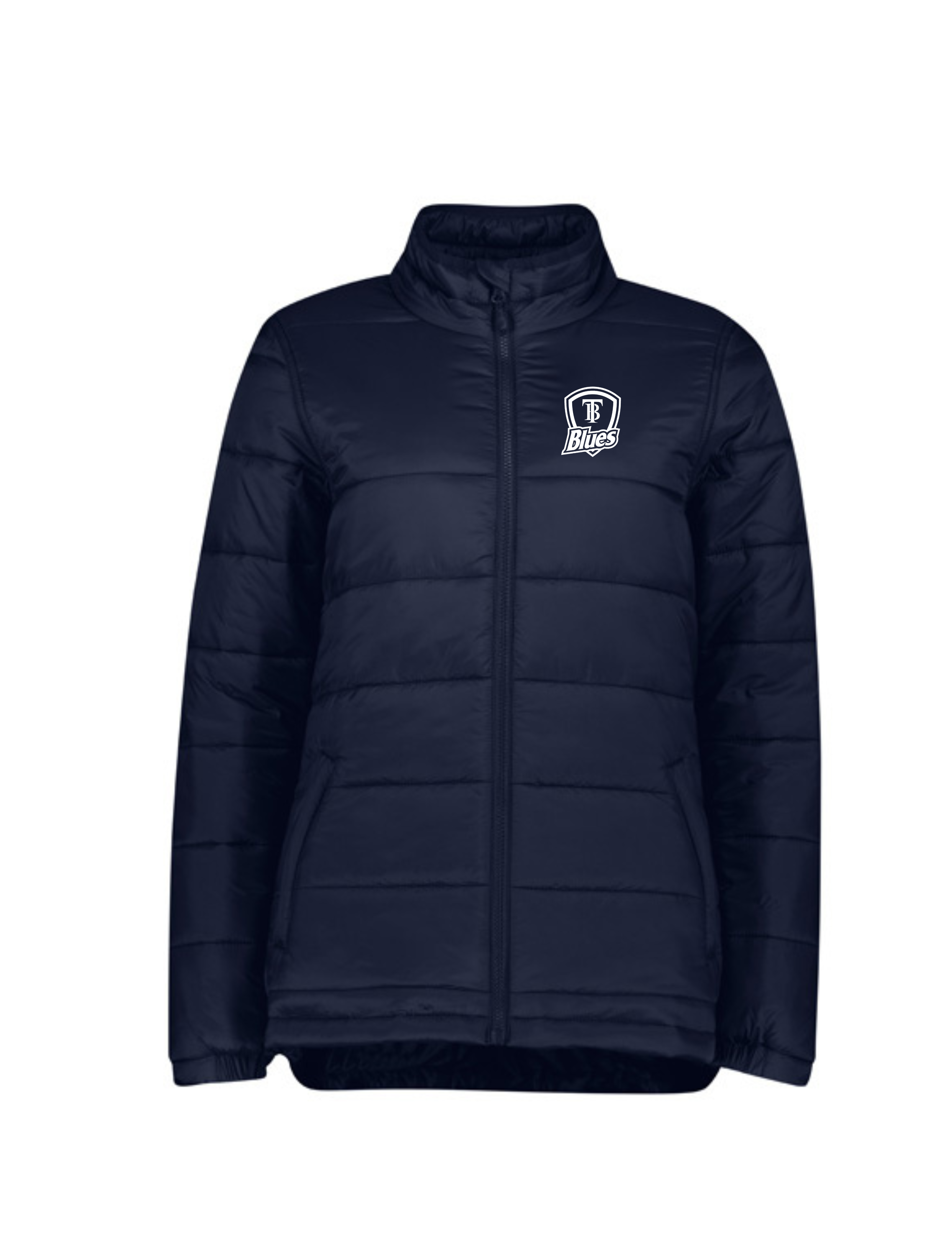 Tumby Bay Blues Alpine Ladies Puffer Jacket Logo Embroidered Navy J212L-Collins Clothing Co