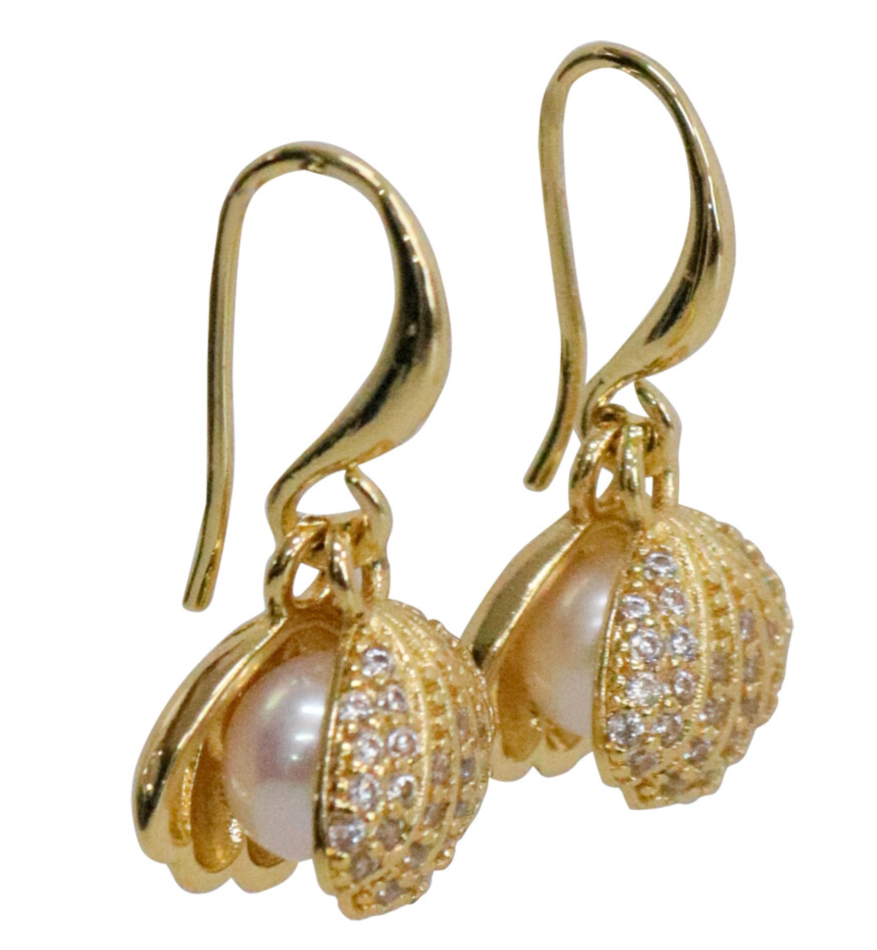 Earrings Pearl Shells freshwater pearls and natural stones