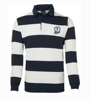 Tumby Bay Blues Unisex Striped Rugby Shirt Logo Embroidered Navy/White 3SR
