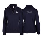 Tumby Bay Blues Ladies Navy Enterprise Half Zip Fleece Front and Back Logo Embroidered F365LD